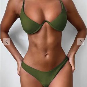 Zaful Push Up Plunge Bathing Suit - M